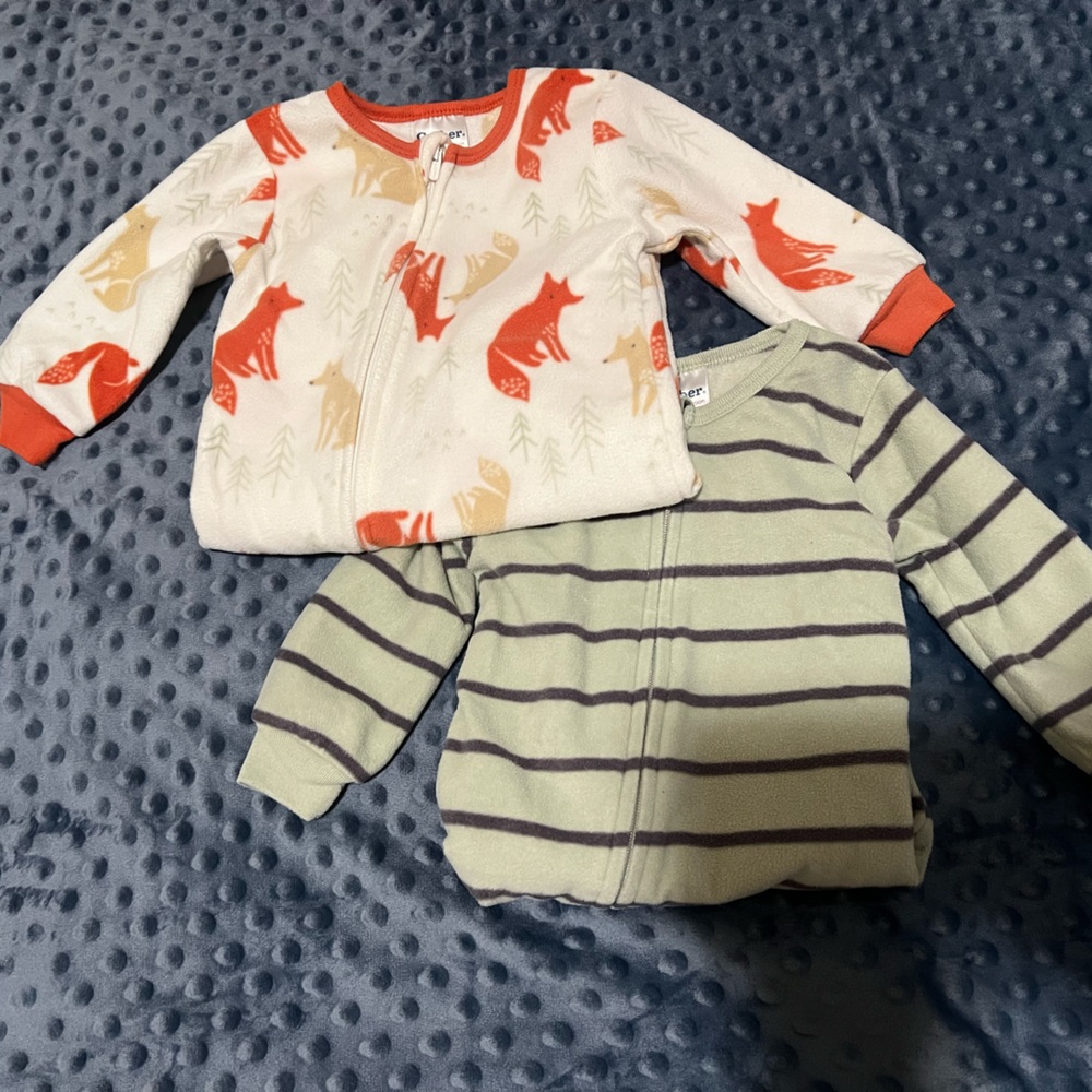 Baby Sleepers & Sleep Sack 3-6m Bundle